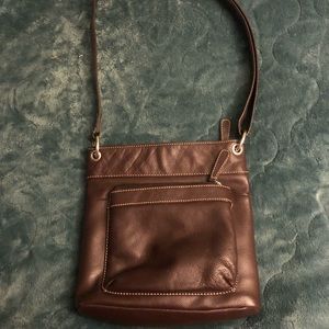 Brown leather bag